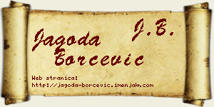 Jagoda Borčević vizit kartica